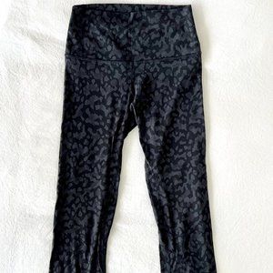 Lululemon Align Crop Leopard Camo Deep Coal Multi